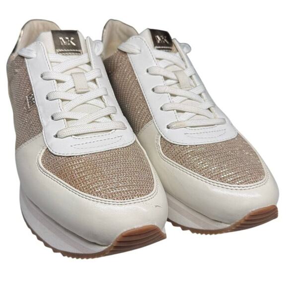 Michael Michael Kors Monique Trainer Gold and White Sparkle Size 10M - Picture 4 of 16